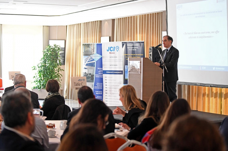 Jean Castellini is a Guest at a Breakfast Debate Held by the Junior Economic Chamber