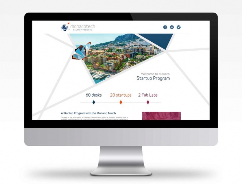 MonacoTech : a web site presenting the Startup Program 