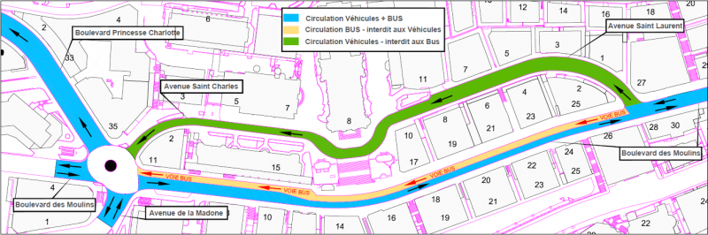 Amélioration de la circulation dans le secteur du boulevard des Moulins