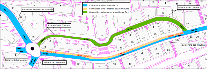 Traffic Improvements in the Boulevard des Moulins Sector