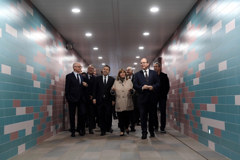 Inauguration du nouvel accès piéton souterrain à la Gare de Monaco