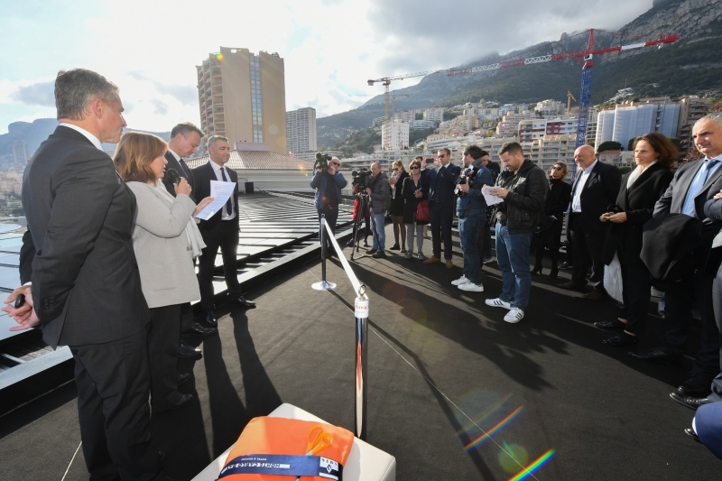 Inauguration of solar panel installation at Monte-Carlo Bay