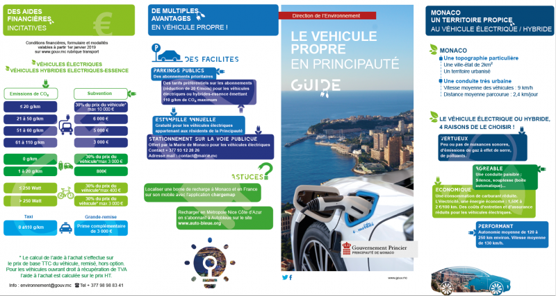 Launch of the guide of the clean vehicle in the principality.