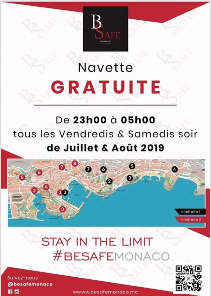 BeSafeMonaco : des navettes gratuites pour les soirées